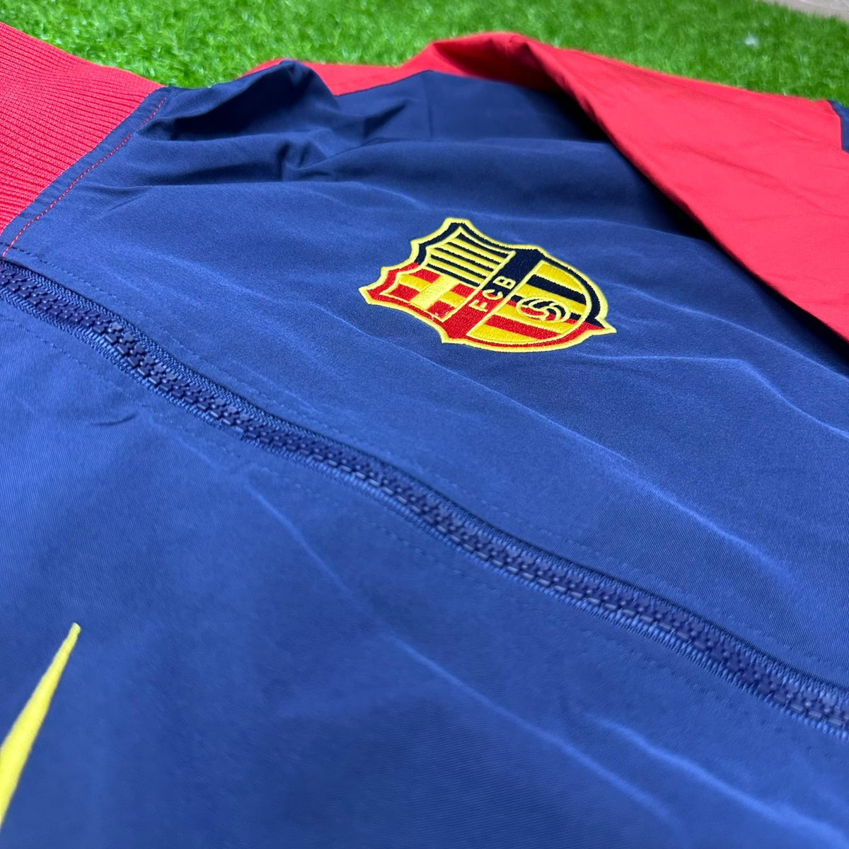 Barcelona 25/26 Windbreaker Jacket Navy Blue/Red