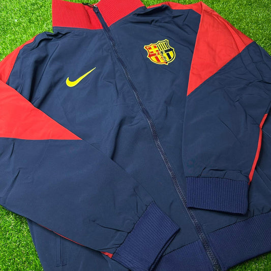 Barcelona 25/26 Windbreaker Jacket Navy Blue/Red